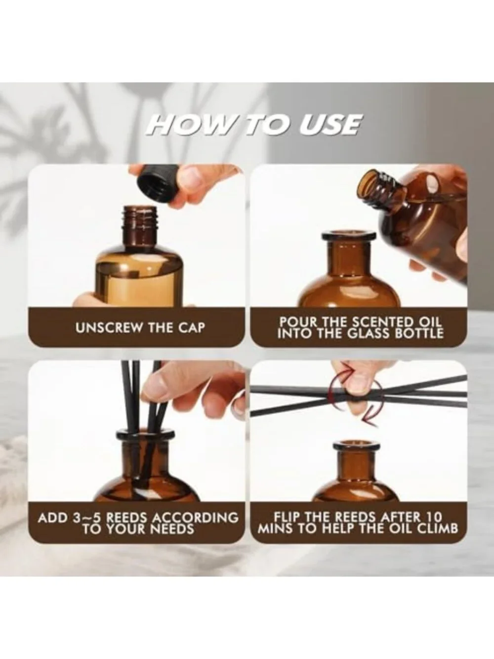 Linen Scented Reed Diffuser Set - 8.12 fl. oz Home Fragrance Decor & Air